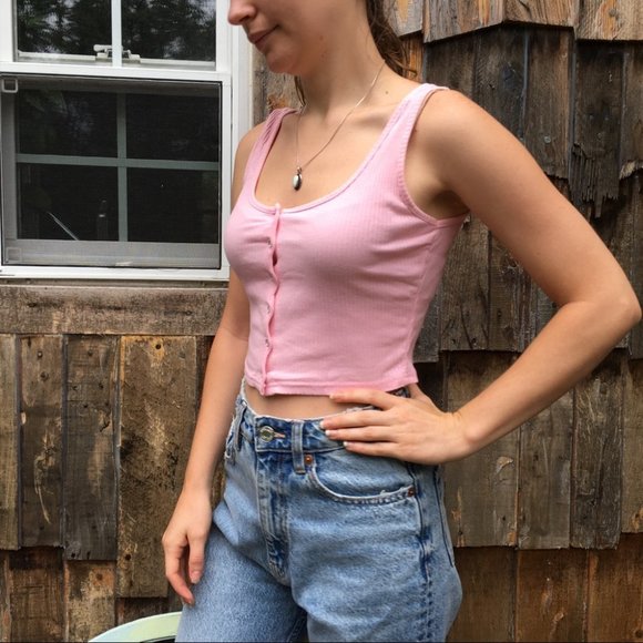 Forever 21 Blush Pink Ribbed Cropped Tank Top - Picture 4 of 6